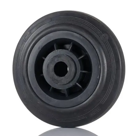 Produktfoto 1 von LAG Rollwagenrolle Schwarz, Mat. Gummi, 75 kg Ø 100 mm, B. 30 mm