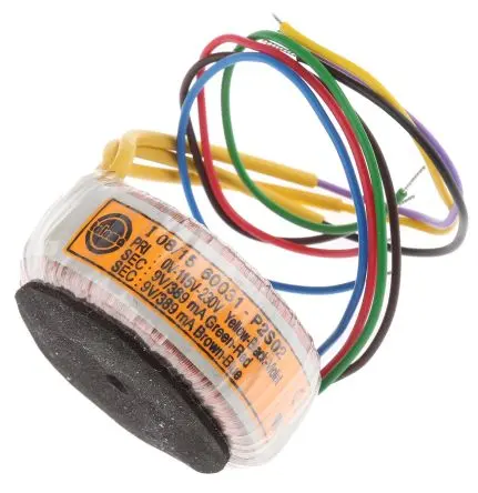 Produktfoto 1 von Nuvotem Talema Ringkerntransformator, Primär 230 V ac / Sekundär 2 x 9 V ac 2 Ausg. 7 VA, 500mA 0.181 kg 60 Hz 50 Hz