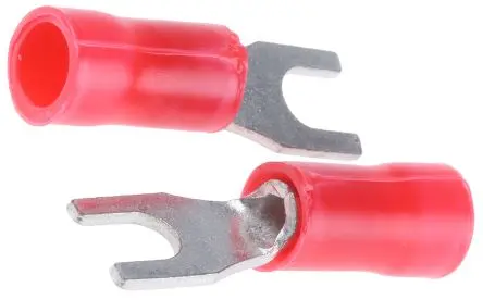 Produktfoto 1 von TE Connectivity PLASTI-GRIP Rot Isoliert Gabelkabelschuh B. 5.5mm, 3 mm 22 AWG 16 AWG