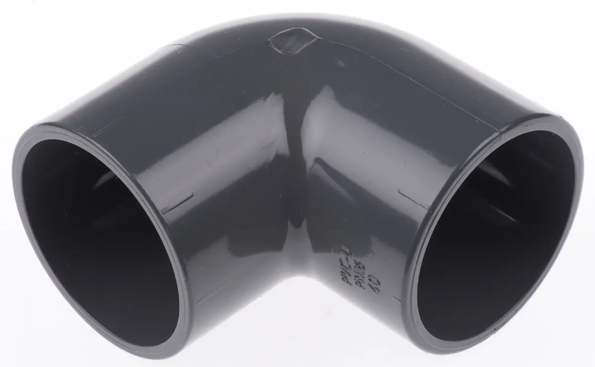 Georg Fischer PVC-Kupplung Winkelstück Einsteck-Anschluss Polyvinylchlorid (unplastifiziert) 90° 40 mm