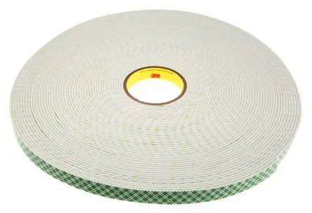 Produktfoto 1 von 3M SCOTCH 4008 4008 Polyurethanschaum Schaumstoff Klebeband doppelseitig, Weiß, Stärke 3.2 mm, 19mm x 33 m, 17N/cm