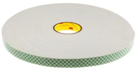 Produktfoto 1 von 3M SCOTCH 4008 4008 Polyurethanschaum Schaumstoff Klebeband doppelseitig, Weiß, Stärke 3.2 mm, 25mm x 33 m, 17N/cm