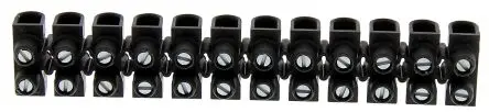 Produktfoto 1 von Legrand Polypropylen Klemmenleiste 41A Schwarz 12-polig Schraubbefestigung 6mm²
