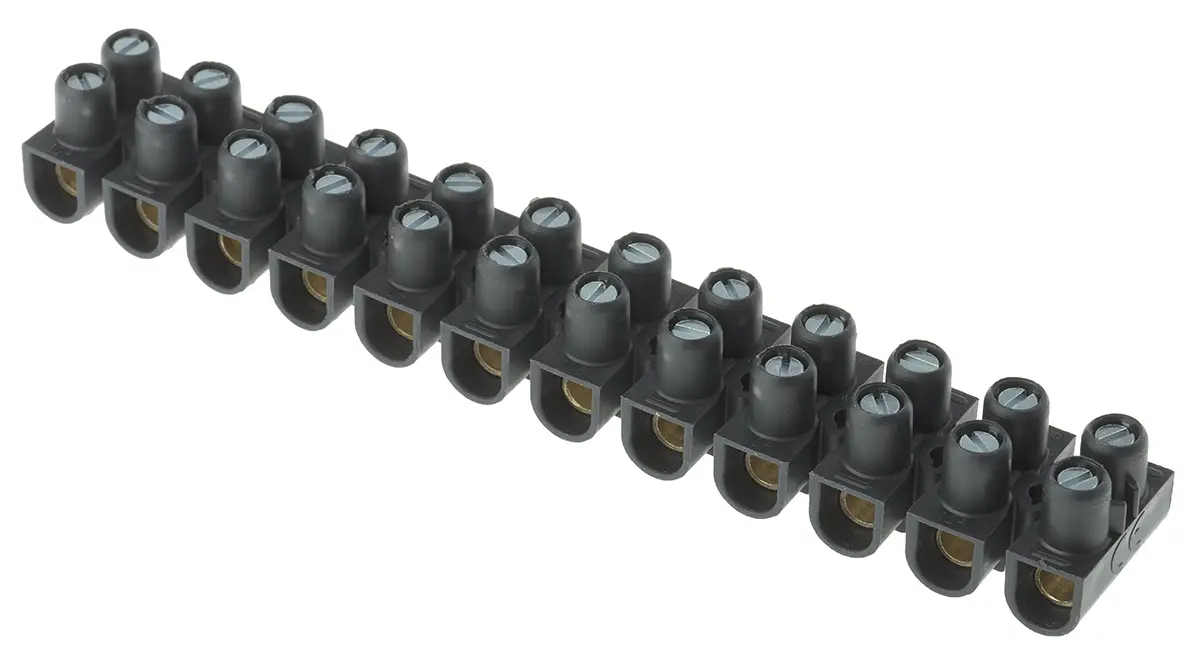 Produktfoto 1 von Legrand Polypropylen Klemmenleiste 57A Schwarz 12-polig Schraubbefestigung 10 mm²