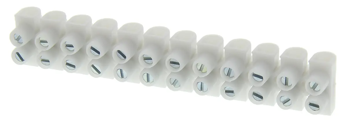 Produktfoto 1 von Legrand Polypropylen Klemmenleiste 24A Weiß 12-polig Schraubbefestigung 2.5 mm²