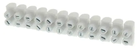 Produktfoto 1 von Legrand Polypropylen Klemmenleiste 24A Weiß 12-polig Schraubbefestigung 2.5mm²