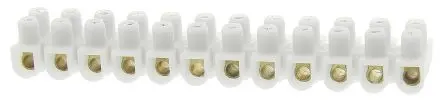 Produktfoto 1 von Legrand Polypropylen Klemmenleiste 41A Weiß 12-polig Schraubbefestigung 6mm²