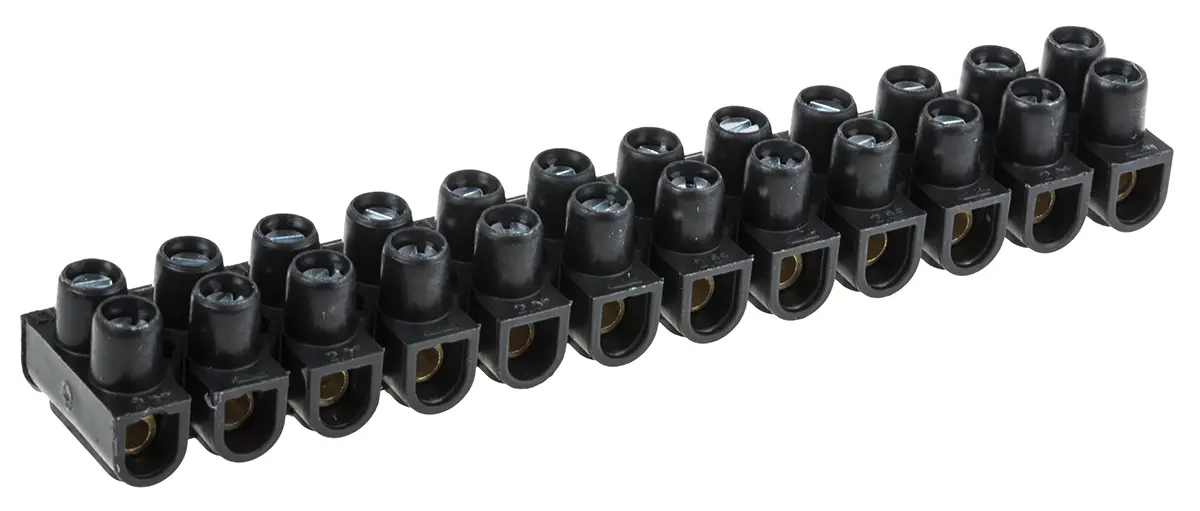 Produktfoto 1 von Legrand Polypropylen Klemmenleiste 24A Schwarz 12-polig Schraubbefestigung 2.5 mm²