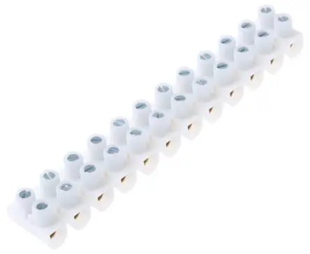 Produktfoto 1 von Legrand Polypropylen Klemmenleiste 57A Weiß 12-polig Schraubbefestigung 10mm²