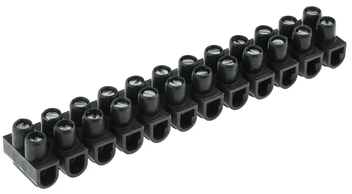 Produktfoto 1 von Legrand Polypropylen Klemmenleiste 24A Schwarz 12-polig Schraubbefestigung 2.5 mm²