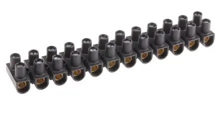 Produktfoto 1 von Legrand Polypropylen Klemmenleiste 101A Schwarz 12-polig Schraubbefestigung 25mm²