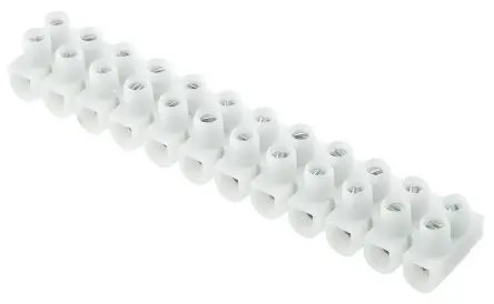 Produktfoto 1 von Legrand Polypropylen Klemmenleiste 24A Weiß 12-polig Schraubbefestigung 2.5mm²