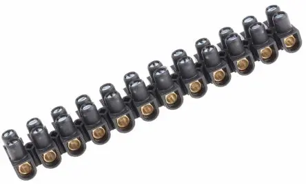 Legrand Polypropylen Klemmenleiste 57A Schwarz 12-polig Schraubbefestigung 10mm²