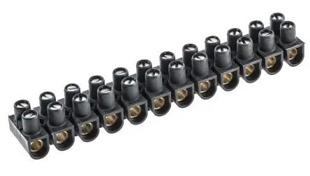 Produktfoto 1 von Legrand Polypropylen Klemmenleiste 76A Schwarz 12-polig Schraubbefestigung 16mm²