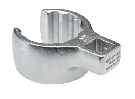 Produktfoto 1 von STAHLWILLE, 20 x 21.4 mm Krähenfuß Hahnenfuß-Ringschlüssel, Chrom, Spanner Size 27 mm L.59 mm