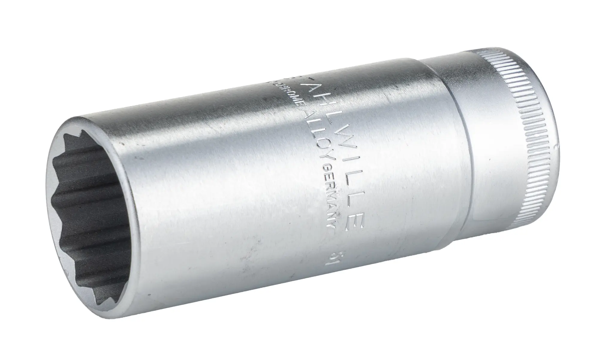 Produktfoto 1 von STAHLWILLE 1/2 in 12-Kant Buchse SW 1 in Vierkant x 83 mm
