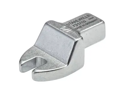 Produktfoto 1 von STAHLWILLE, 9 x 12 mm Gabelschlüsseleinsatz Einsetzschlüssel, Chrom, 1/4 in