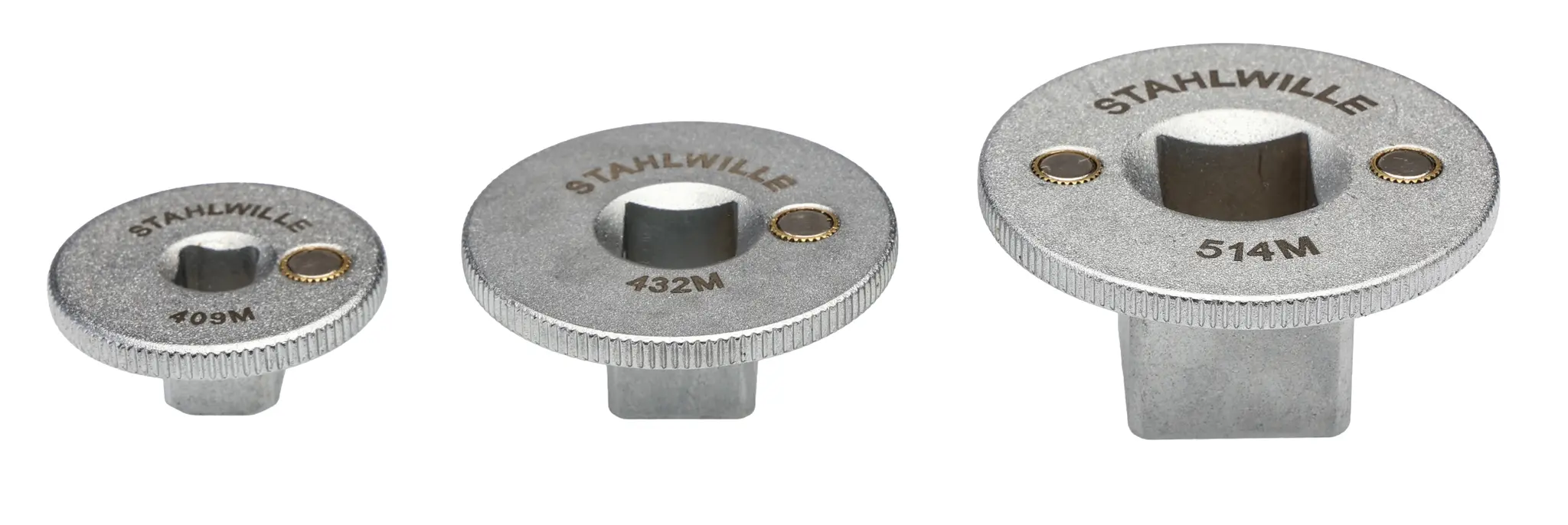 Produktfoto 1 von STAHLWILLE, 1/2 in, 1/4 in, 3/8 in Rund Adapter-Set, Chrom, 5.8 x 3 cm