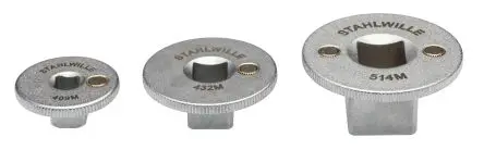 Produktfoto 1 von STAHLWILLE, 1/2 in, 1/4 in, 3/8 in Rund Adapter-Set, Chrom, 5.8 x 3 cm