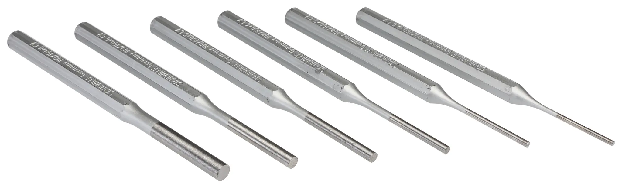 Produktfoto 1 von STAHLWILLE Splintentreiber Satz, 6-teilig, Länge 150 mm, Stift, 15 °