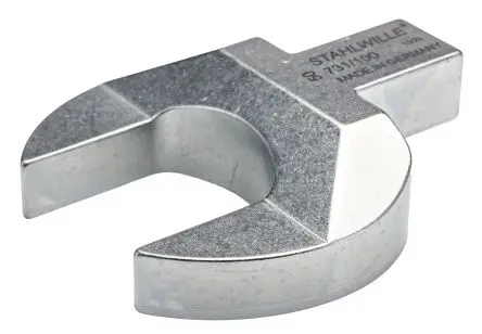 Produktfoto 1 von STAHLWILLE, 22 x 28 mm Gabelschlüsseleinsatz Einsetzschlüssel, Chrom, 104 mm