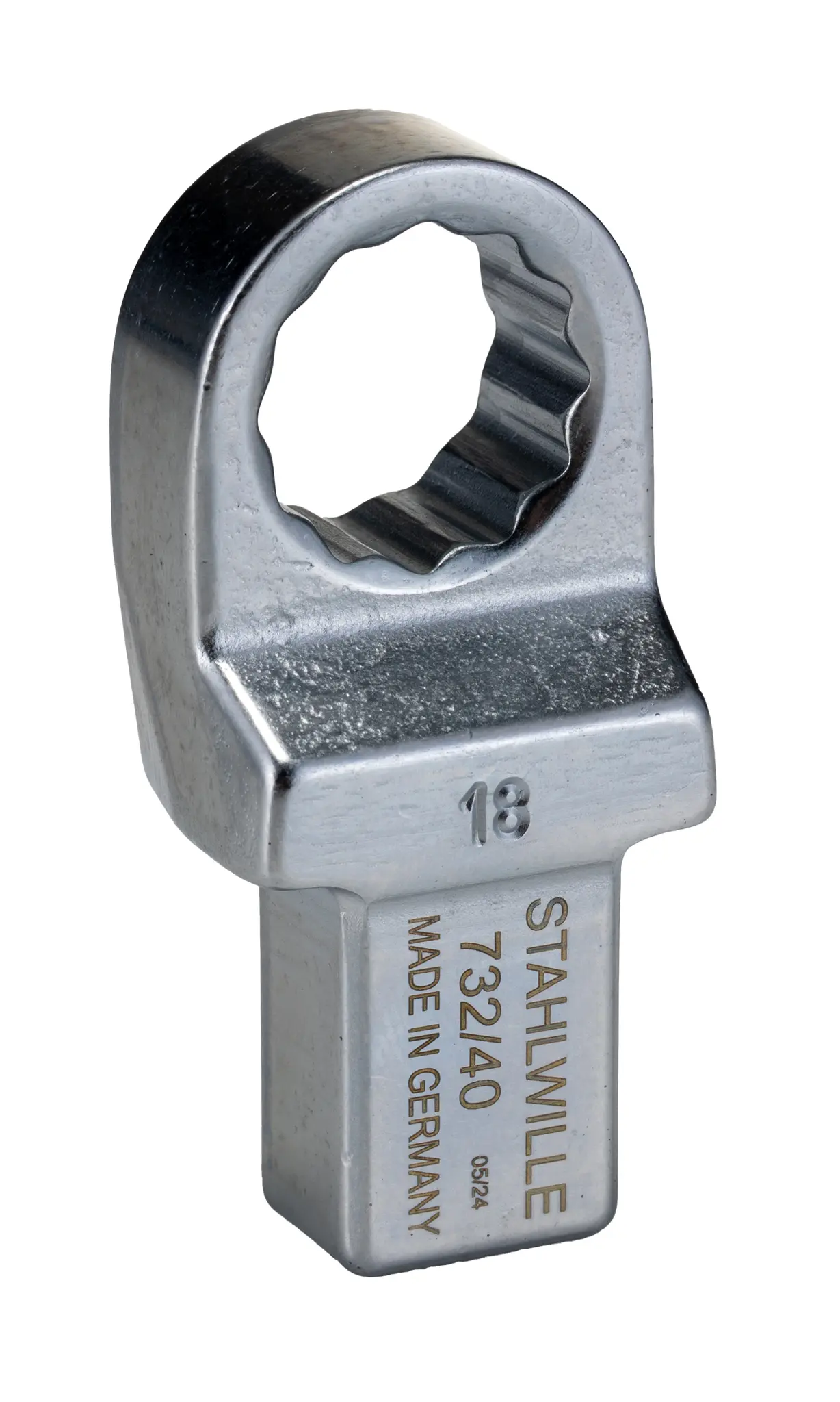 Produktfoto 1 von STAHLWILLE, 14 x 18 mm Rund Einsetzring-Schraubenschlüssel, Chrom, 30.5 mm