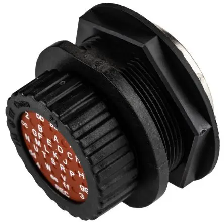 ITT Cannon Trident Neptune 24 mm Standard Rundsteckverbinder Buchse 32-polig Buchse 30A Frontplattenmontage IP67