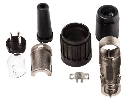 Produktfoto 1 von Amphenol Industrial C 091 B M16 DIN-Stecker Gerade 3-polig, DIN 41524, 300V ac 5A IP40 Kabel, Schraubbefestigung Stecker