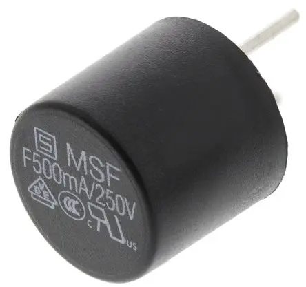 Produktfoto 1 von Schurter Nicht zurücksetzbare Sicherung 500mA Radial 250V ac Thermoplast F 5.08 mm 18.8 mm 4.3mm 8.5 mm