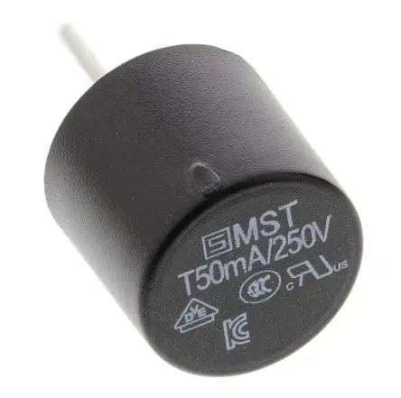 Produktfoto 1 von Schurter Nicht zurücksetzbare Sicherung 50mA Radial 250V ac Thermoplast T 5.08 mm 18.8 mm 4.3mm 8.5 mm