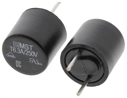 Produktfoto 1 von Schurter Nicht zurücksetzbare Sicherung 6.3A Radial 250V ac Thermoplast T 5.08 mm 18.8 mm 4.3mm 8.5 mm