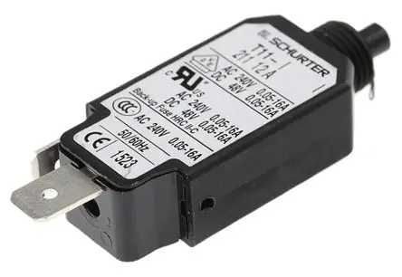 Produktfoto 1 von Schurter T11 Thermischer Schutzschalter, 1-polig, T11 Panel, 12A, / 6.5 A, Warm