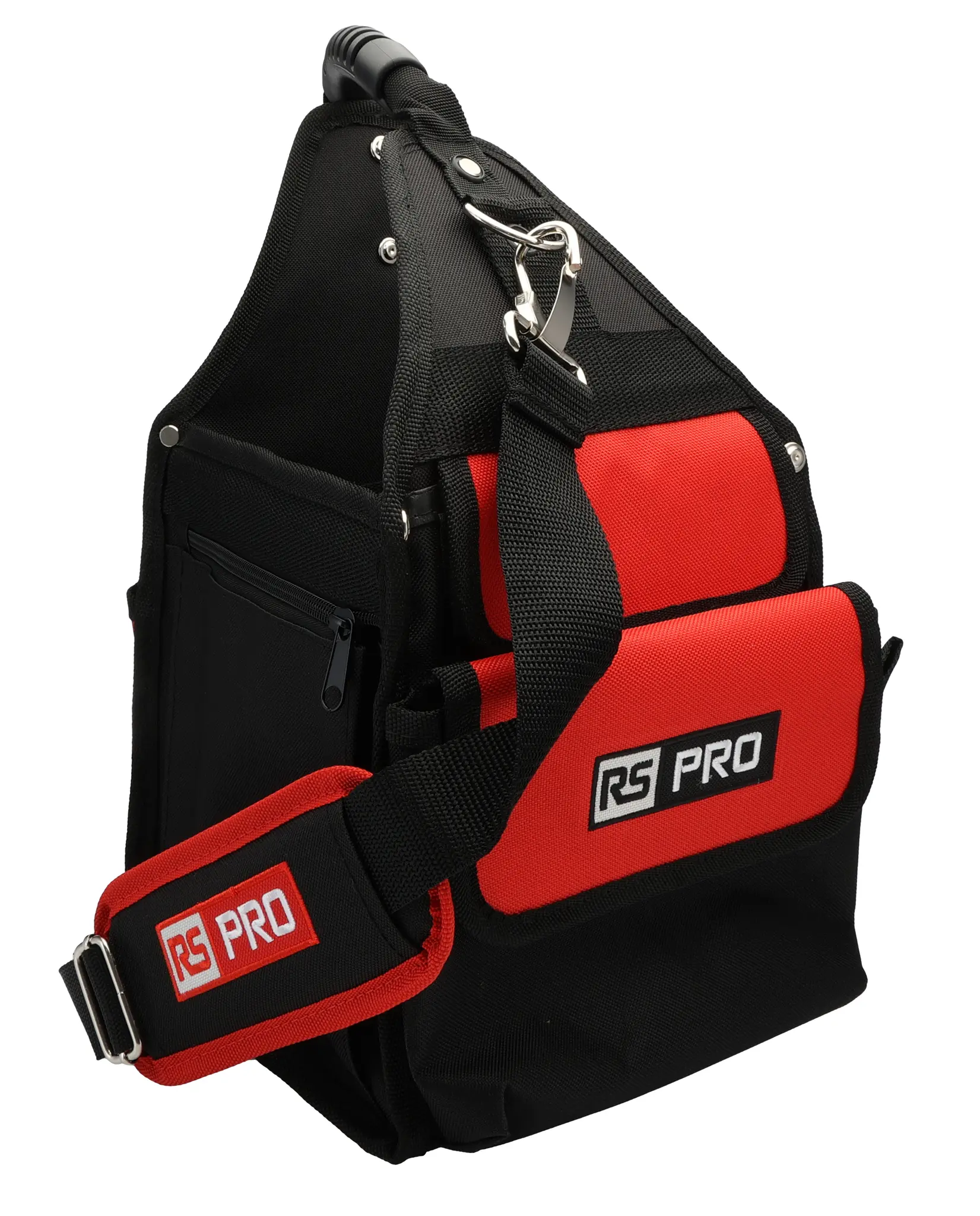 Produktfoto 1 von RS PRO Gewebe, 600 Denier Werkzeugtasche mit Oben offen, 220 mm x 230 mm x 370 mm Schultergurt