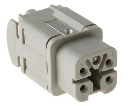 Produktfoto 1 von EPIC H-A Industrie-Steckverbinder Kontakteinsatz Buchse, 4-polig 10A, Kabel, Steckverbindereinsatz