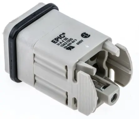 Produktfoto 1 von EPIC H-A Industrie-Steckverbinder Kontakteinsatz Stecker, 4-polig 10A, Kabel, Steckverbindereinsatz