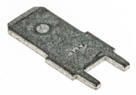 Produktfoto 1 von TE Connectivity FASTON .250 Flachsteckhülse, Grau, Unisoliert, 6.35 x 0.83 mm, Stecker