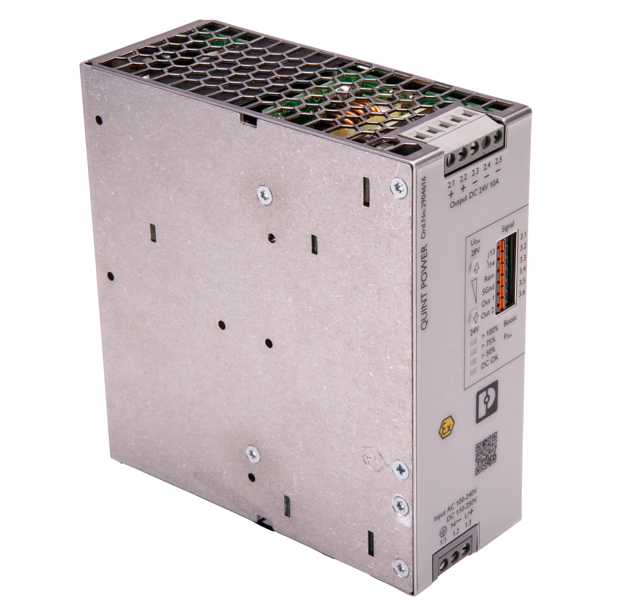 Produktfoto 1 von Phoenix Contact QUINT4-PS/1AC/24DC/10/+ DIN-Schienen Netzteil 24V dc / 10A 274VA 240V ac