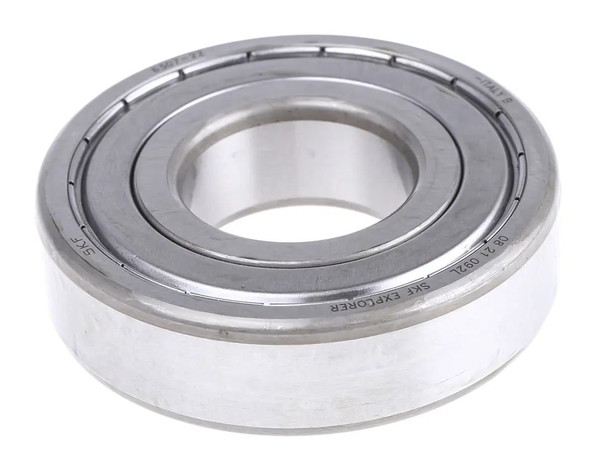 Produktfoto 1 von SKF 1-reihig Kugellager glatt, Innen-Ø 35 mm / Außen-Ø 80 mm Außen-ø , Breite 21 mm 80 mm