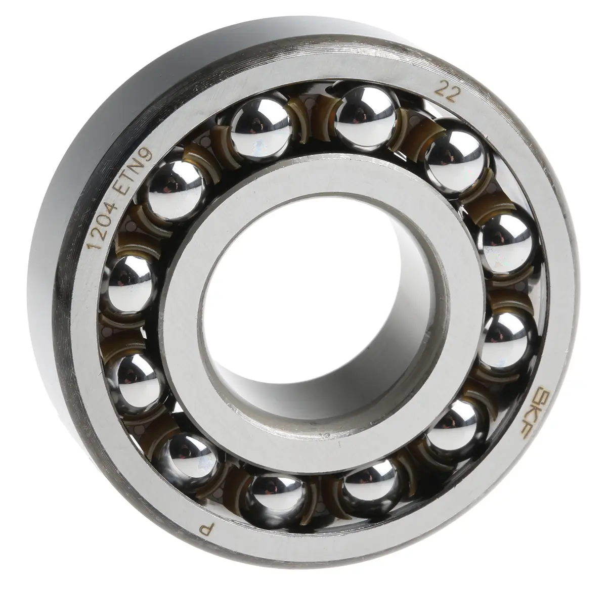 Produktfoto 1 von SKF 2-reihig Selbstausrichtendes Kugellager glatt, Innen-Ø 20 mm / Außen-Ø 47 mm Außen-ø , Breite 14 mm