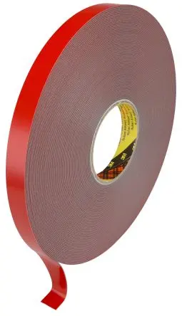 Produktfoto 1 von 3M 4941 700007 Acrylat Schaumstoff Klebeband, Grau, Stärke 1.1 mm, 19mm x 33 m
