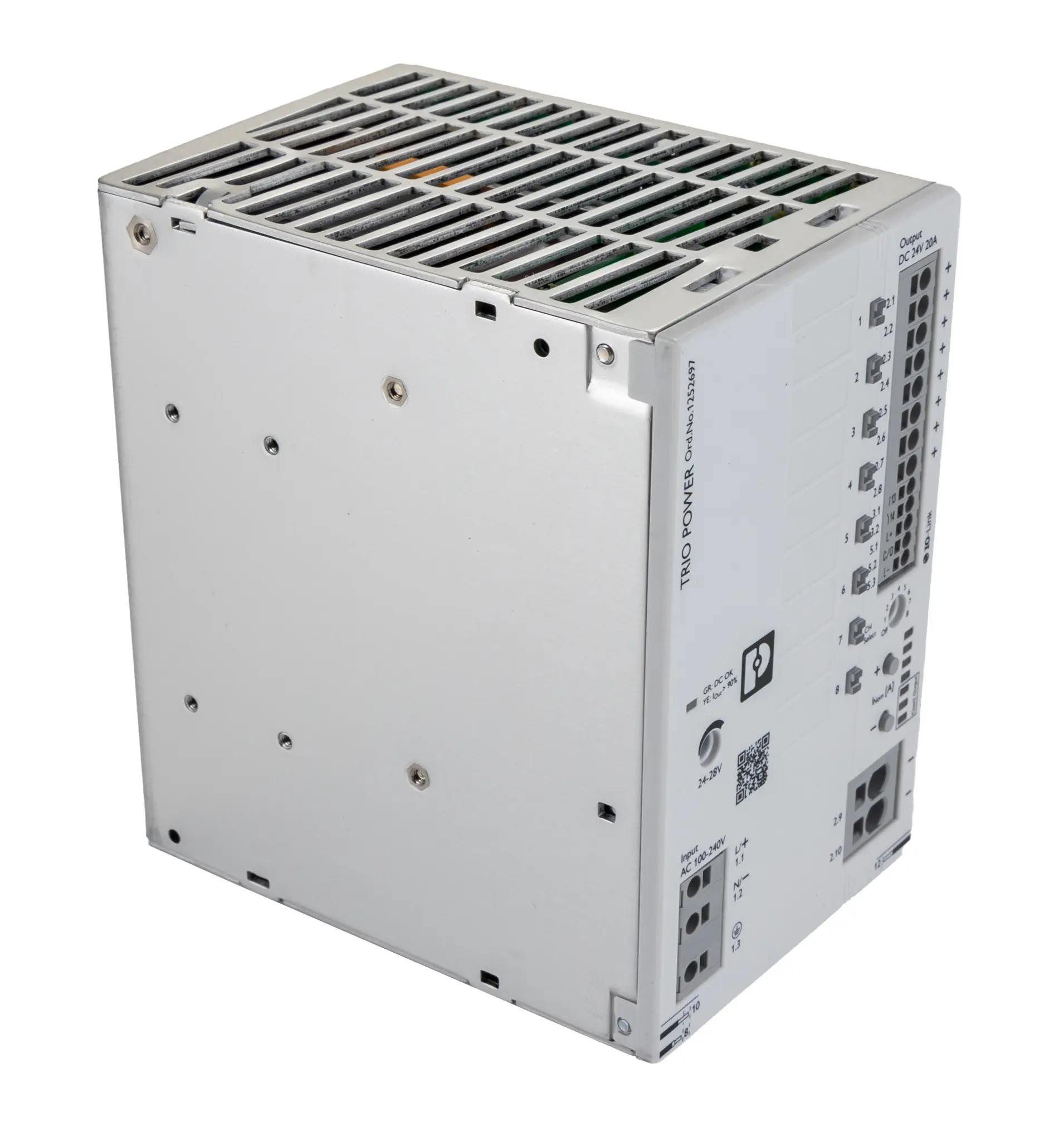 Produktfoto 1 von Phoenix Contact TRIO3-PS/1AC/24DC/20/8C/IOL DIN-Schienen Netzteil 24V / 20A 480W 240V