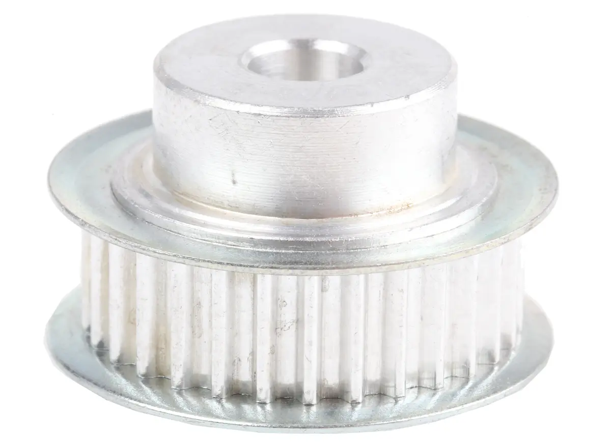 Produktfoto 1 von RS PRO Aluminium Zahnriemenscheibe 6 mm, 30 Zähne / Teilung 2.5 mm, Bohrung 6 mm