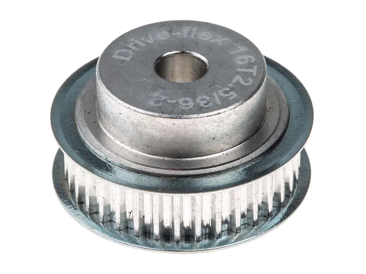 Produktfoto 1 von RS PRO Aluminium Zahnriemenscheibe 6 mm, 36 Zähne / Teilung 2.5 mm, Bohrung 6 mm