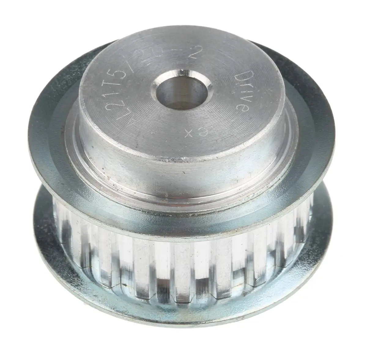 Produktfoto 1 von RS PRO Aluminium Zahnriemenscheibe 10 mm, 20 Zähne / Teilung 5 mm, Bohrung 6 mm