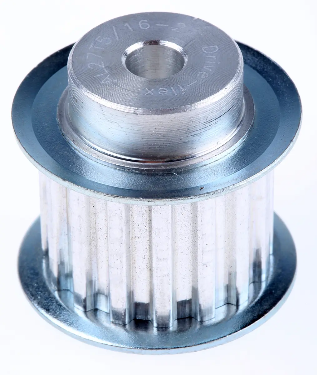 Produktfoto 1 von RS PRO Aluminium Zahnriemenscheibe 16 mm, 16 Zähne / Teilung 5 mm, Bohrung 6 mm