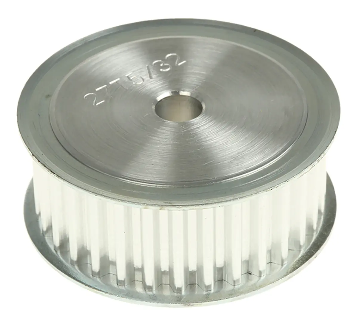Produktfoto 1 von RS PRO Aluminium Zahnriemenscheibe 16 mm, 32 Zähne / Teilung 5 mm, Bohrung 8 mm
