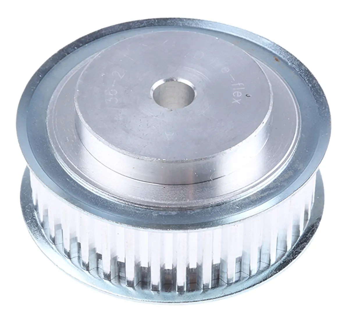 Produktfoto 1 von RS PRO Aluminium Zahnriemenscheibe 16 mm, 36 Zähne / Teilung 5 mm, Bohrung 8 mm