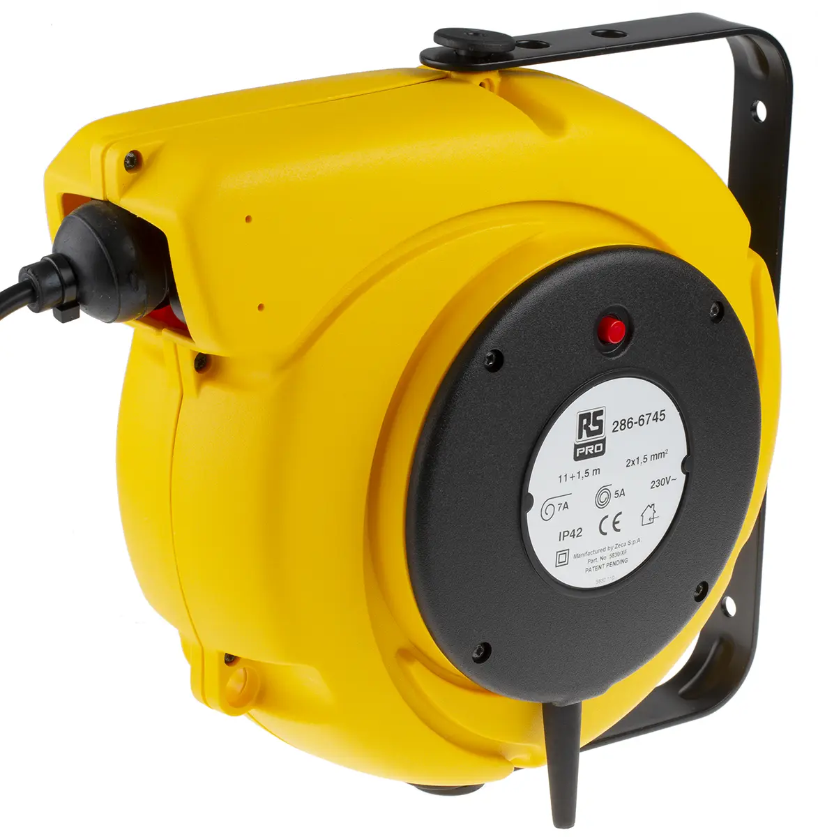 Produktfoto 1 von RS PRO Kabeltrommel, 11 m IP42 230 V Aufrollautomatik