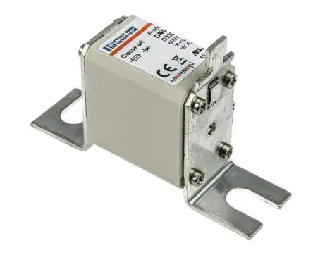 Produktfoto 1 von Mersen NH-Sicherung mit Schraublaschen NH00, 690V ac / 80A FF, URB CE, UL, EAC, CSA, Lochabstand 77 mm