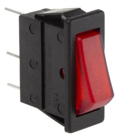 Produktfoto 1 von Arcolectric Panel Wippschalter SPST Ein-Neutral-Ein Ein-Aus, 16A Beleuchtet, IP54, IP67